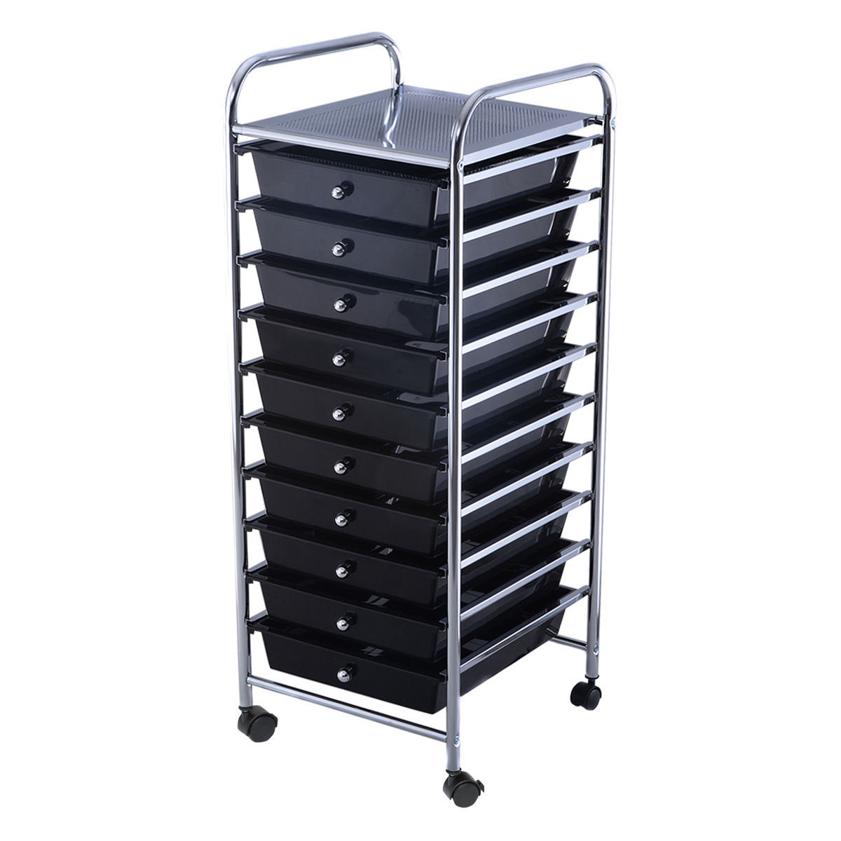 Rebrilliant Costway 10 Drawer Rolling Storage Cart Scrapbook Paper