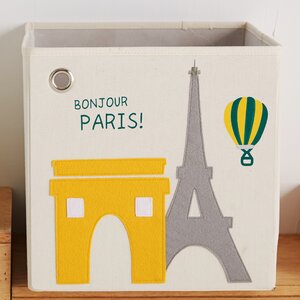 City Paris Themed Canvas Storage Box