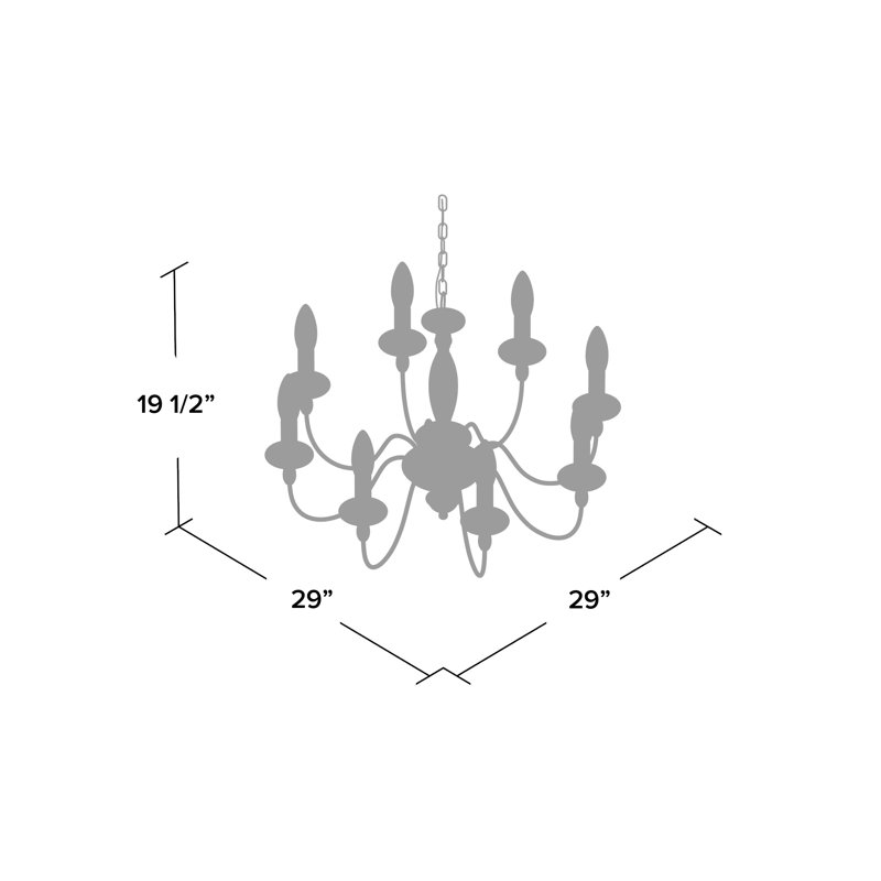 Sarah 8 Light Candle Style Classic Traditional Chandelier