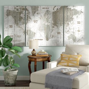 47 X 30 Vintage World Map Canvas Wall Art Ready to Hang Bedroom 47 X 30 Bedroom Home Office Decor Picture Prints for Living Room 