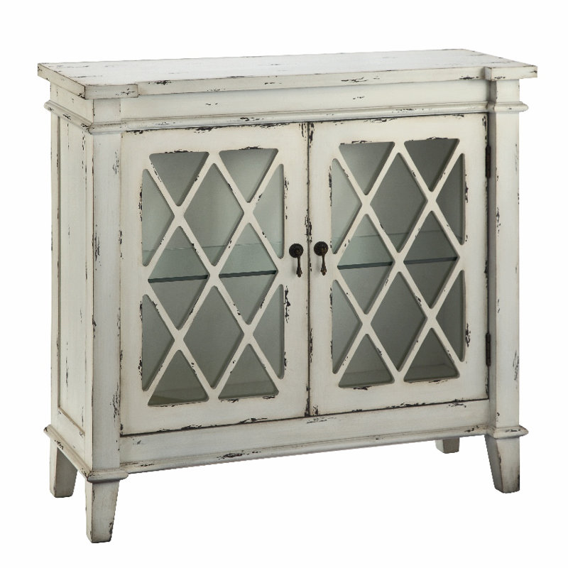 August Grove Cliffo 2 Glass Door Accent Cabinet Reviews Wayfair