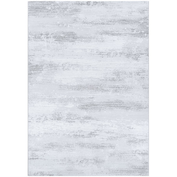 Driggers Light Gray White Area Rug Driggers Light Gray White Area Rug