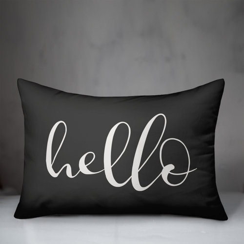 Ebern Designs Lummus Hello Outdoor Rectangular Pillow Cover Insert Reviews Wayfair