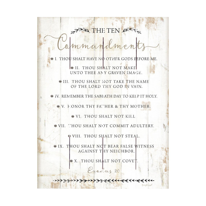 Winston Porter The Ten Commandments Wall Decor Wayfair