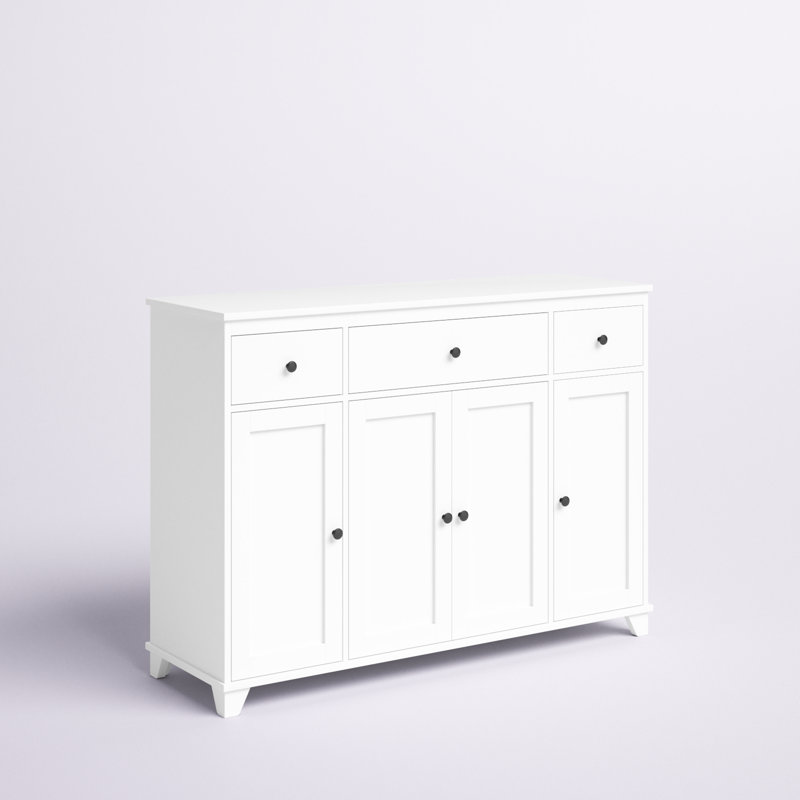Montevallo 47.2" Wide 3 Drawer Sideboard Color: White