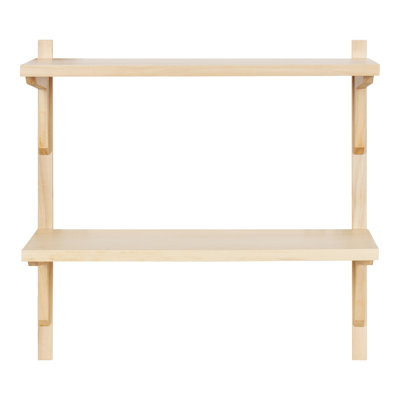 baez poplar solid wood wall shelf