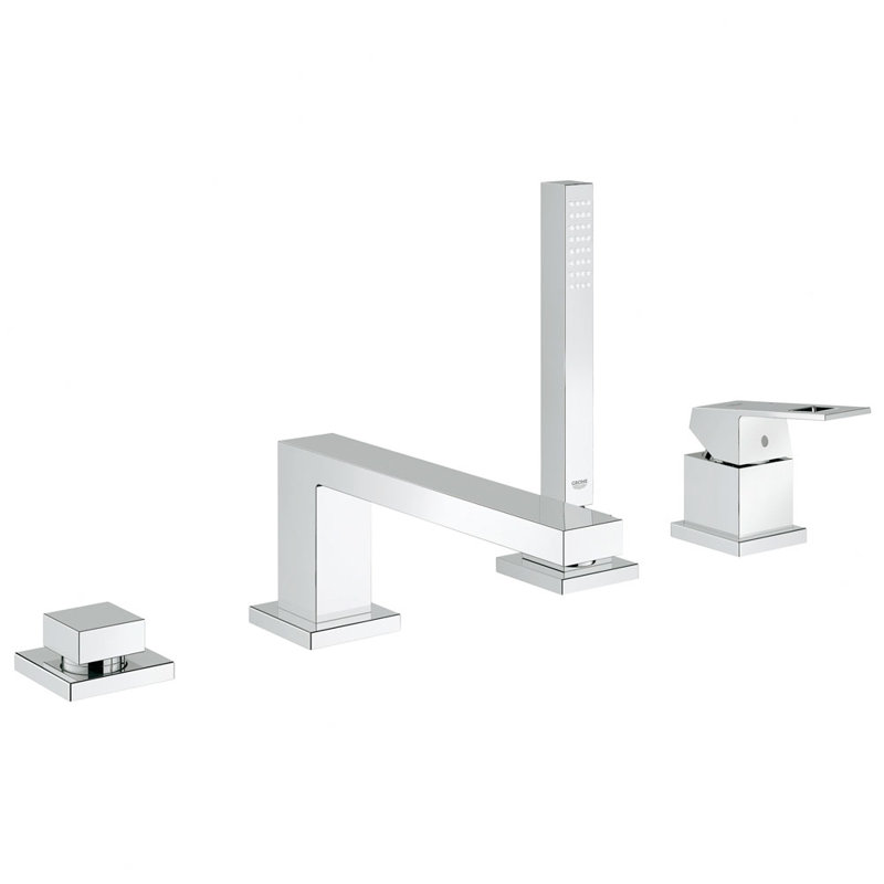 Grohe Eurocube Single Handle Deck Mount Roman Tub Faucet with Hand ... Grohe Eurocube Single Handle Deck Mount Roman Tub Faucet with Hand ...