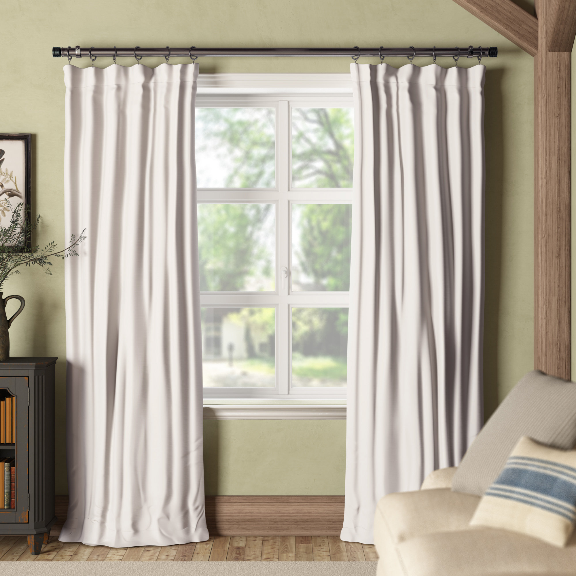 Sagunto Solid Room Darkening D Key Features The Densely Woven Curtains Darken Room And Provide Privacy By Preventing People Outside From Seeing Into Effective At