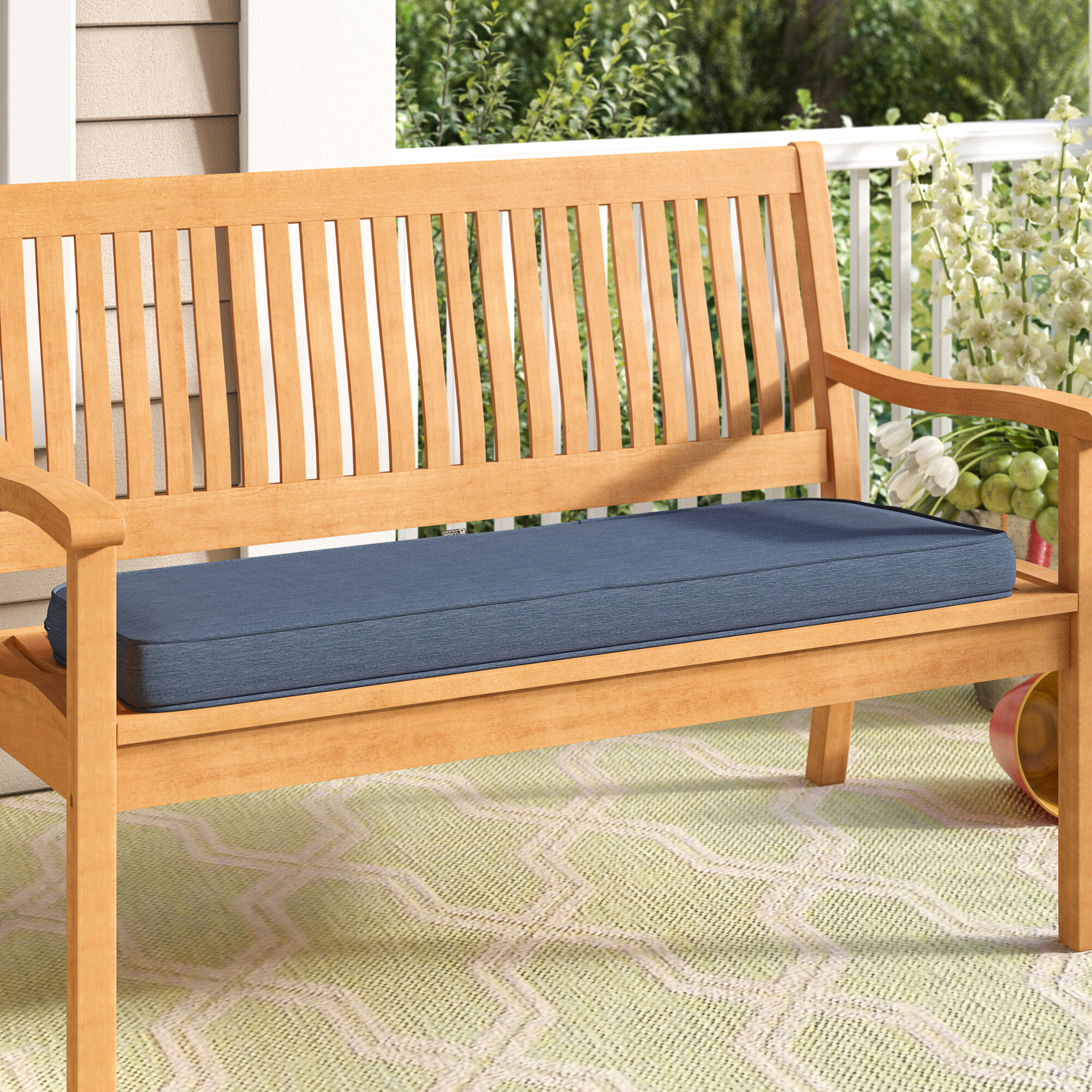 6 foot outdoor bench cushion