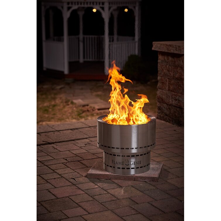 Flame Genie Inferno Steel Wood Pellets Fire Pit & Reviews | Wayfair
