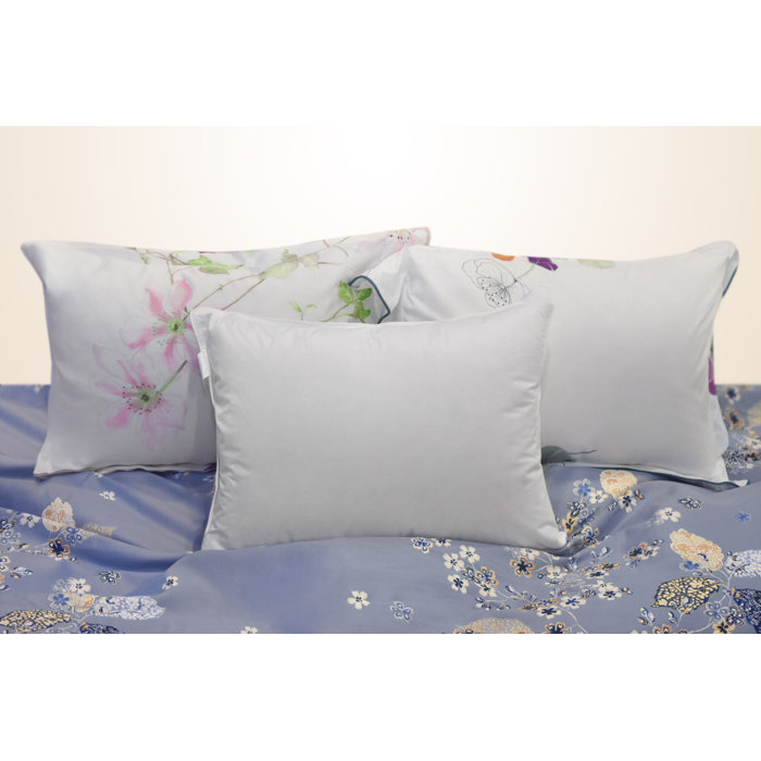 Set Of 2 King Size Elliz 100 White Allergy Free Cotton Zippered