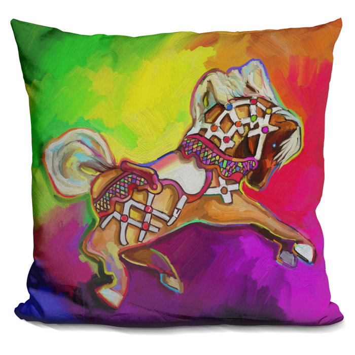 LiLiPi Robin Bulldog Decorative Accent Throw Pillow