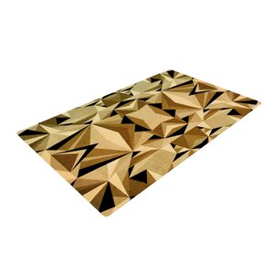 Nika Martinez Abstraction Yellow/Gold Area Rug