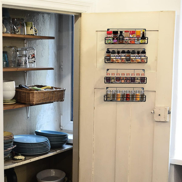 Spice Rack Wall Mount, Multi-Purpose 4-Tier Stackable Hanging Spice Rack  Storage Rack, Very Suitable For Kitchen Wall Spice Rack Organizer, Pantry  ...