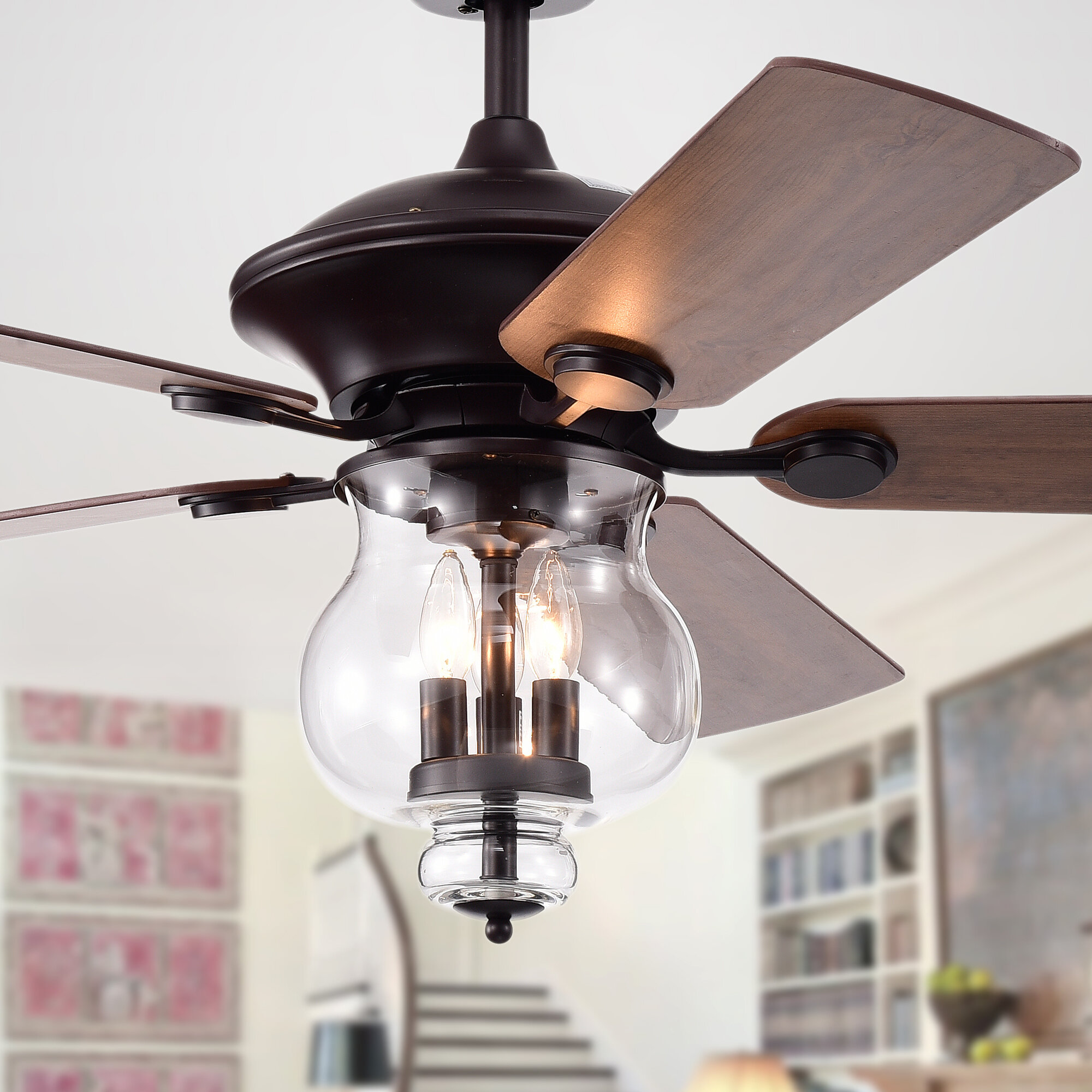 Alcott Hill 52 Osiris 5 Blade Standard Ceiling Fan With Remote Control And Light Kit Included Reviews Wayfair