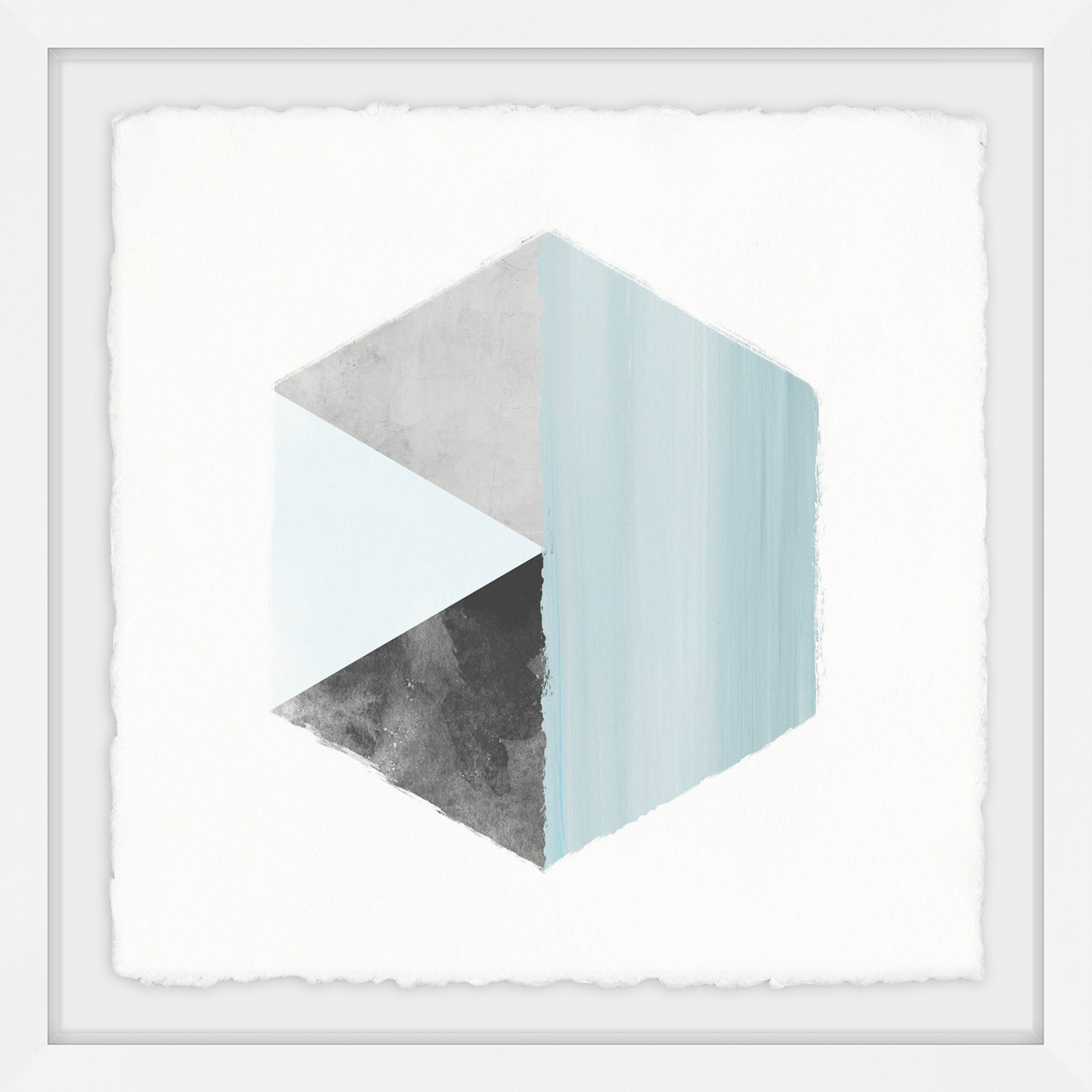 Wrought Studio Geometric Edges Picture Frame Print Wayfair