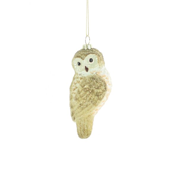 Mr French & Wise Owl Glass Ornament 