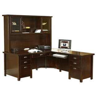 Review Tribeca Loft Left L-Shape Executive Desk with Hutch by Martin Home Furnishings