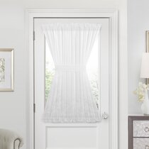 WHITE ECRU VOILE FOR YOU AMAZING  WINDOW CRINKLED NET CURTAINS WITH FLOUNCE 