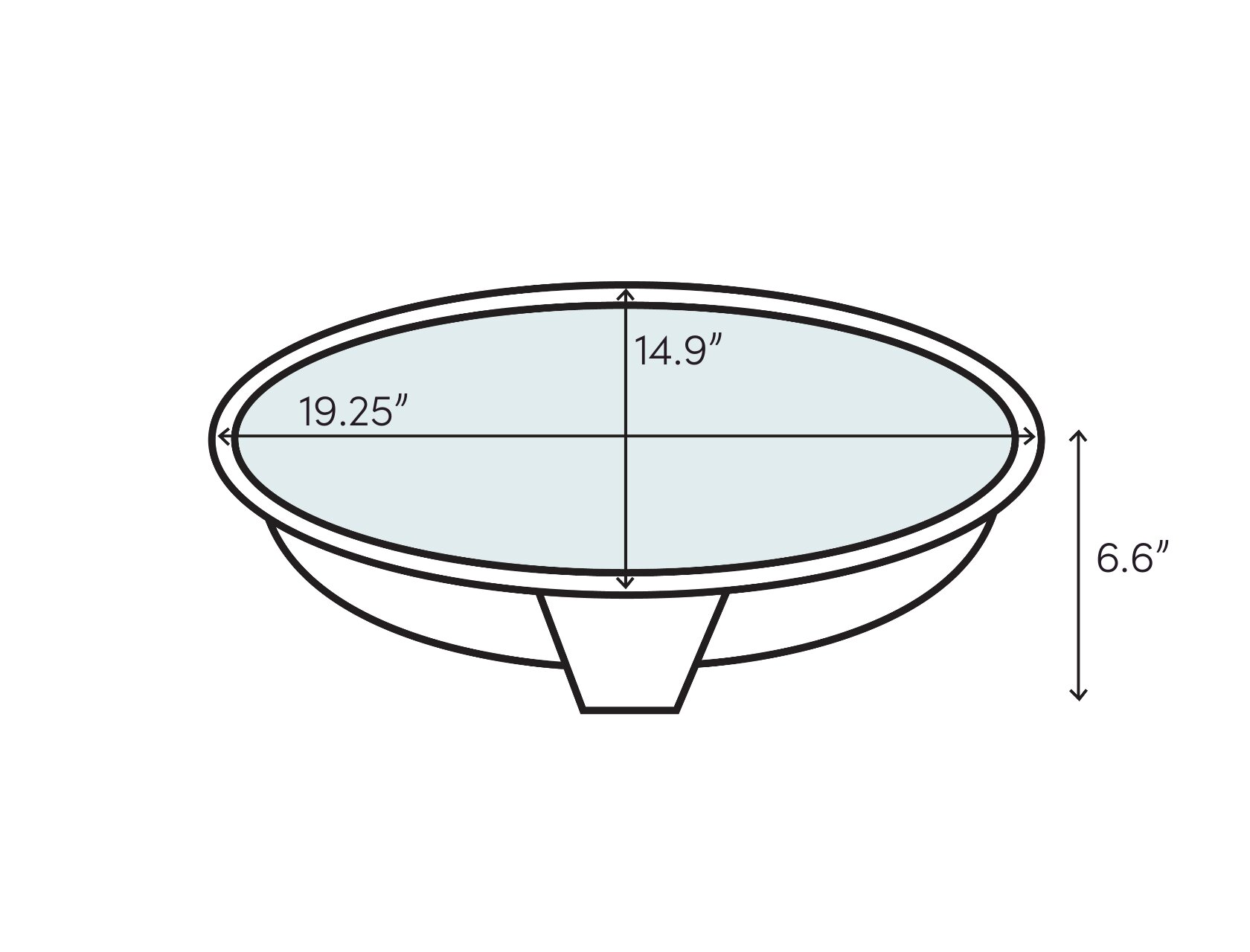 13.5 x 17 oval undermount bathroom sink