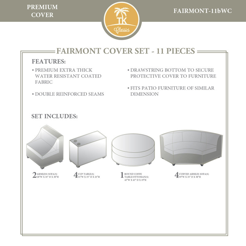 11 Piece Water Resistant Patio Furniture Cover Set