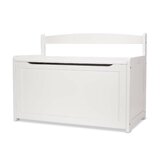 plain white wooden toy box