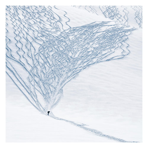Skier in the Alps 2.4m x 2.4m Textured Matt Peel & Stick Wall Mural East Urban Home