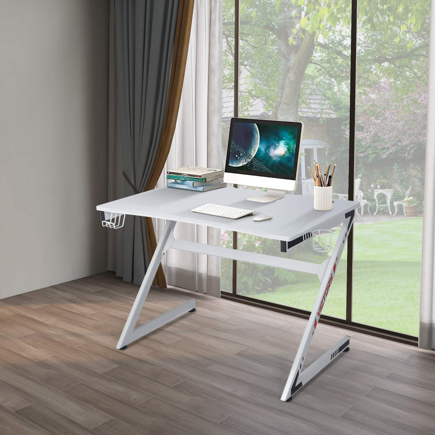 gamer desk white