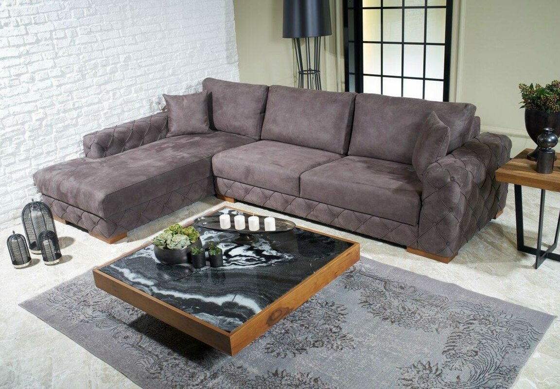 Chenai Leather Corner Sectional