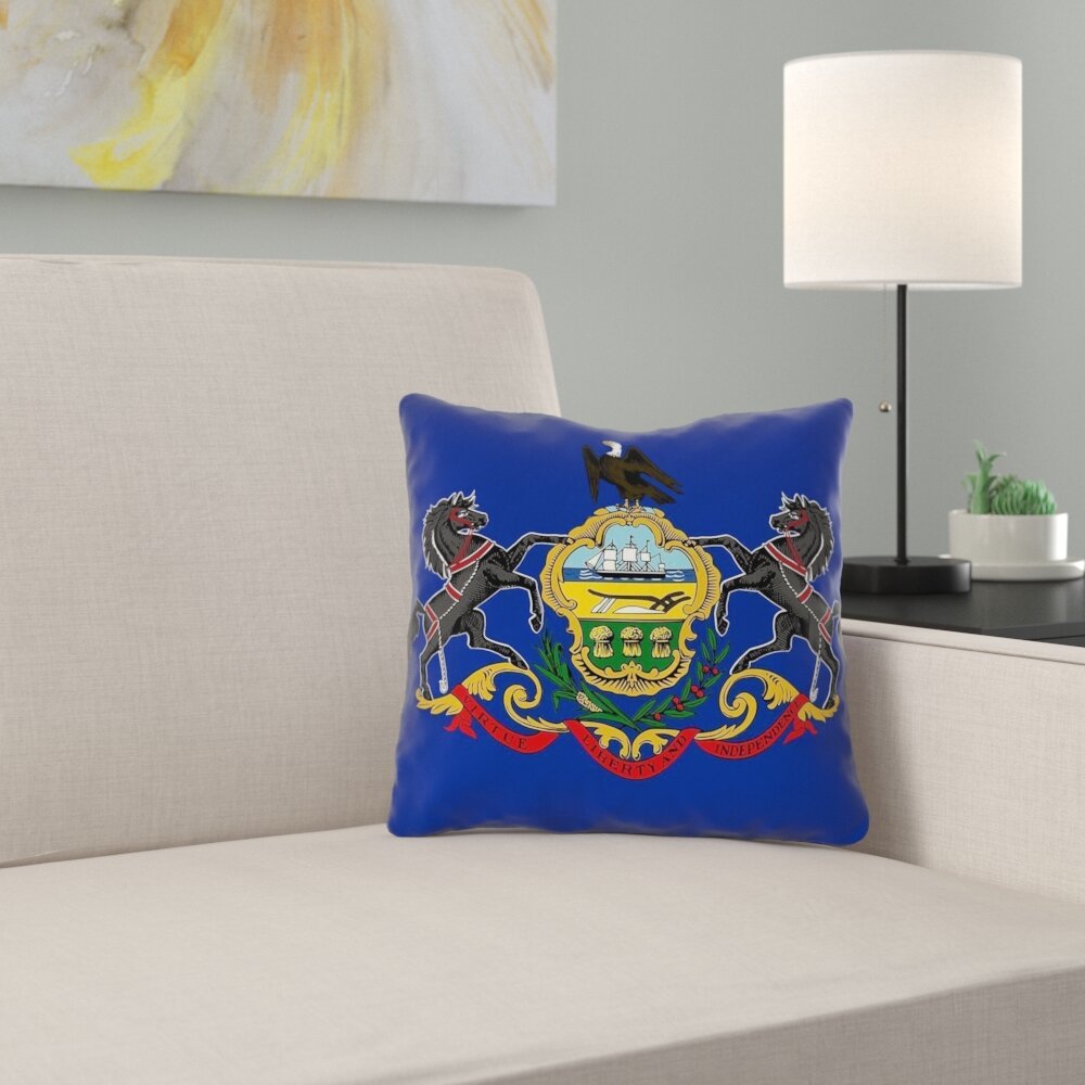 ArtVerse Katelyn Smith 26 x 26 Poly Twill Double Sided Print with Concealed Zipper & Insert West Virginia Pillow