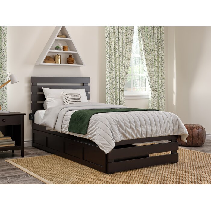 Lark Manor Aaliyah-Skye Solid Wood Storage Bed | Wayfair