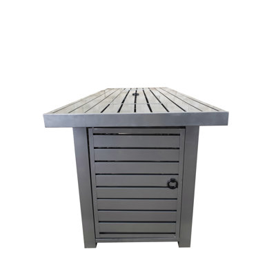 Zager Steel Propane/Natural Gas Outdoor Fire Pit Table with Lid