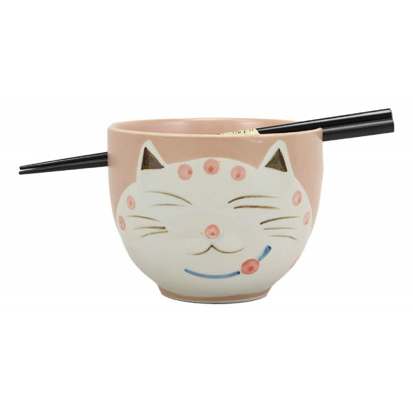 World Menagerie Basug 18 oz. Whimsical Lucky Meow Cat Rice ...