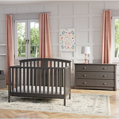 Greyson 3 In 1 Convertible Crib 2 Piece Set Storkcraft Color Gray