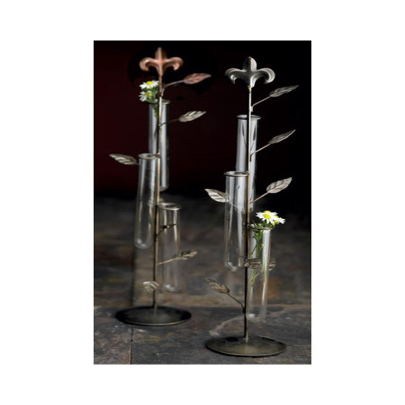 Astoria Grand Joliet Clear 18 Indoor Outdoor Metal Table Vase Wayfair