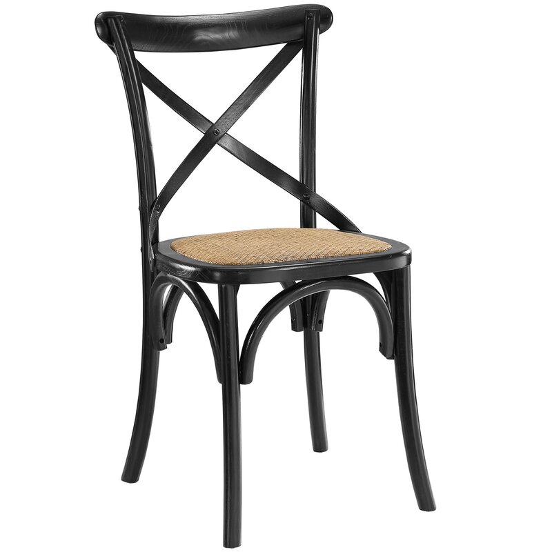 Cross back solid Wood Dining Chair
