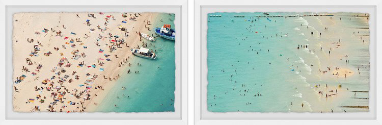 Highland Dunes Aerial Beach Views Diptych 2 Piece Framed