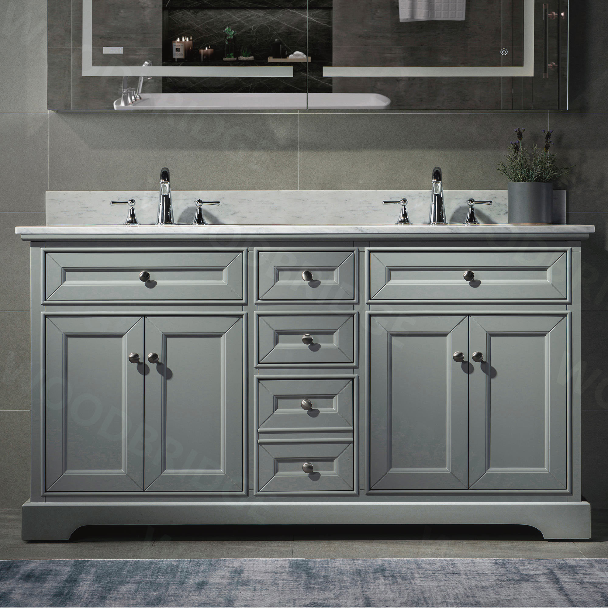 Woodbridge 61 Double Bathroom Vanity Set Wayfair