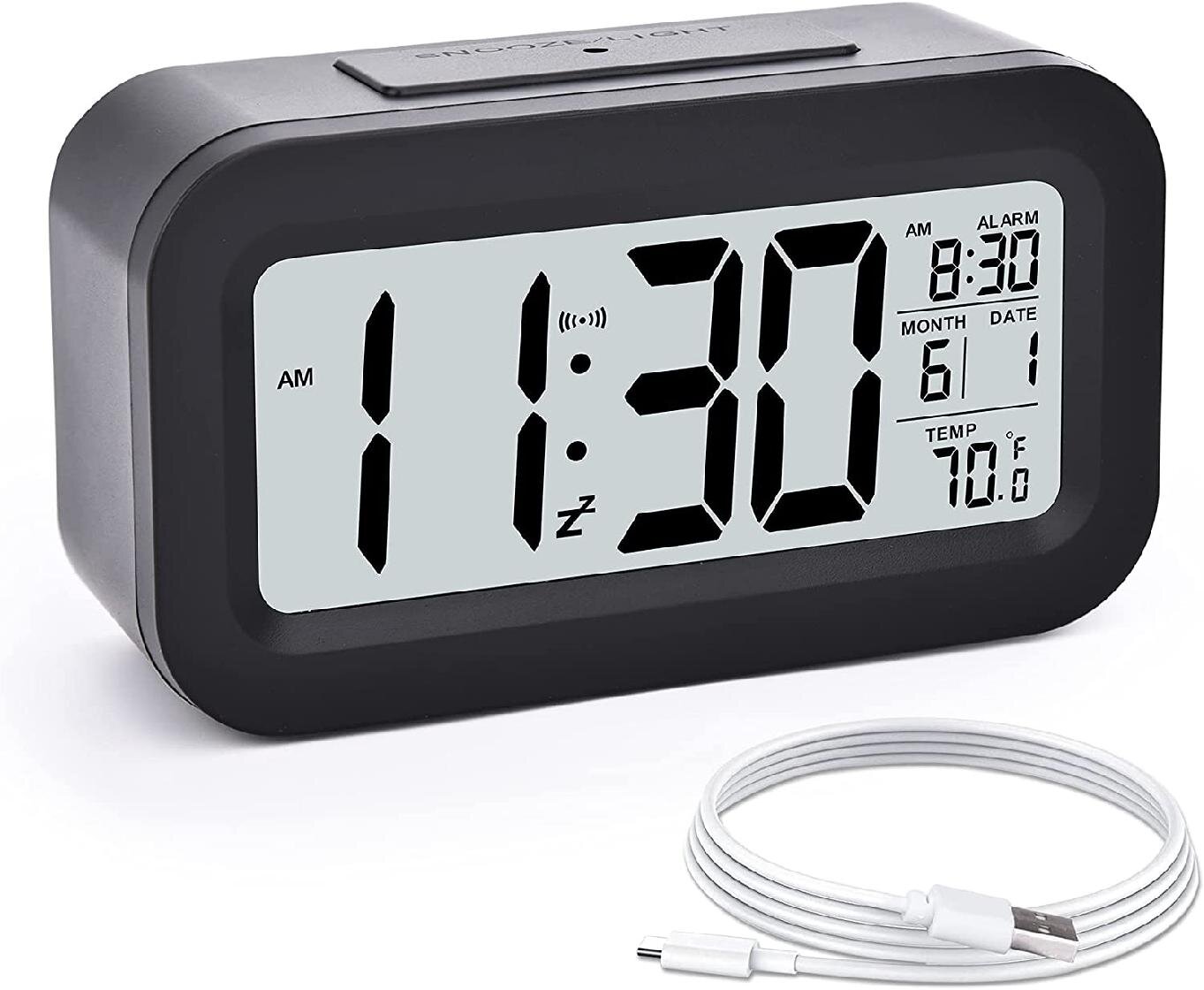 Lux Car Alarm Clock W/Sound,Black Color 15''l X 6''h X 6''w Collectible 