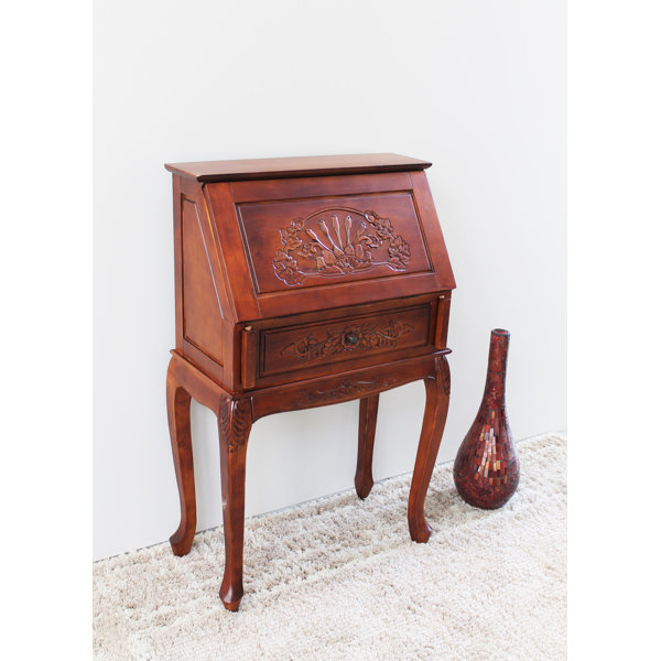 Hand Carved Secretary Desk Wayfair