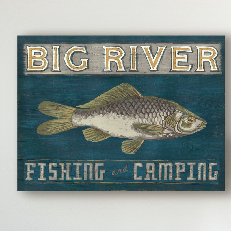 East Urban Home Lodge Sign I Acrylic Painting Print On Wrapped
