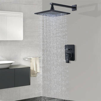 Fontanashowers Lima Ultra Thin Rain Head Thermostatic Complete Shower System With Rough In Valve Wayfair