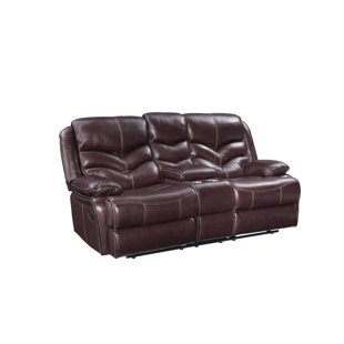 Tews Console Power Motion Leather Loveseat by Charlton Home Find