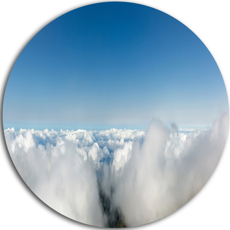Designart Bright Blue Sky Above Clouds Photographic Print On Metal Wayfair