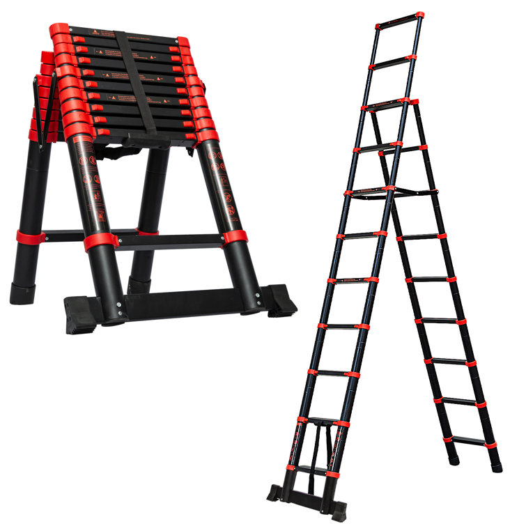 Portable Telescoping Extension Ladder Collapsible Folding Step Ladder Heavy Duty 