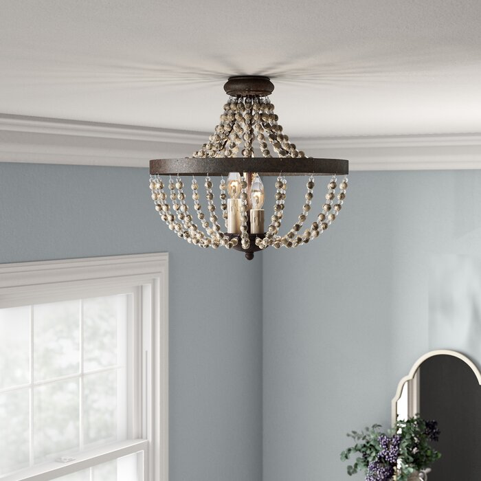 Lauri 3 Light 18 Semi Flush Mount