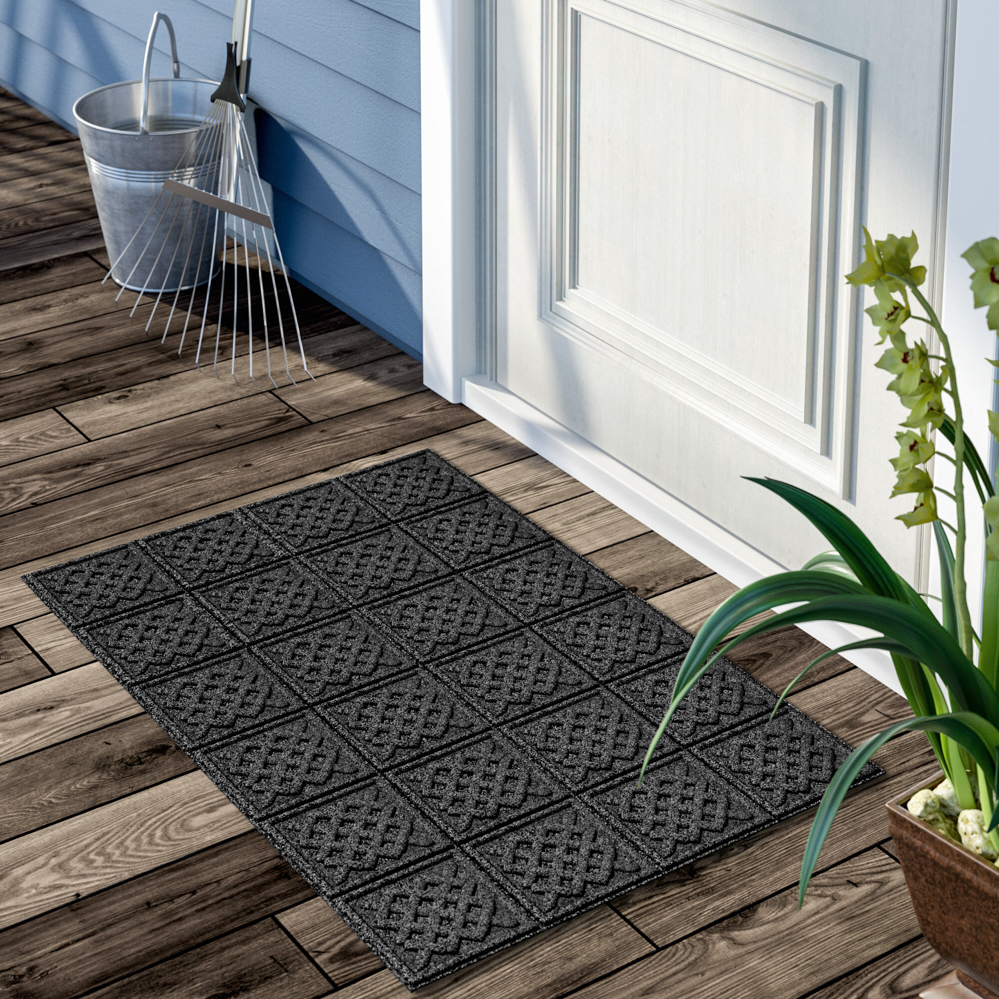 Charlton Home Starbuck Lattice Non Slip Outdoor Door Mat Reviews