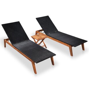Bakken Sun Lounger Set With Table By Sol 72 Outdoor
