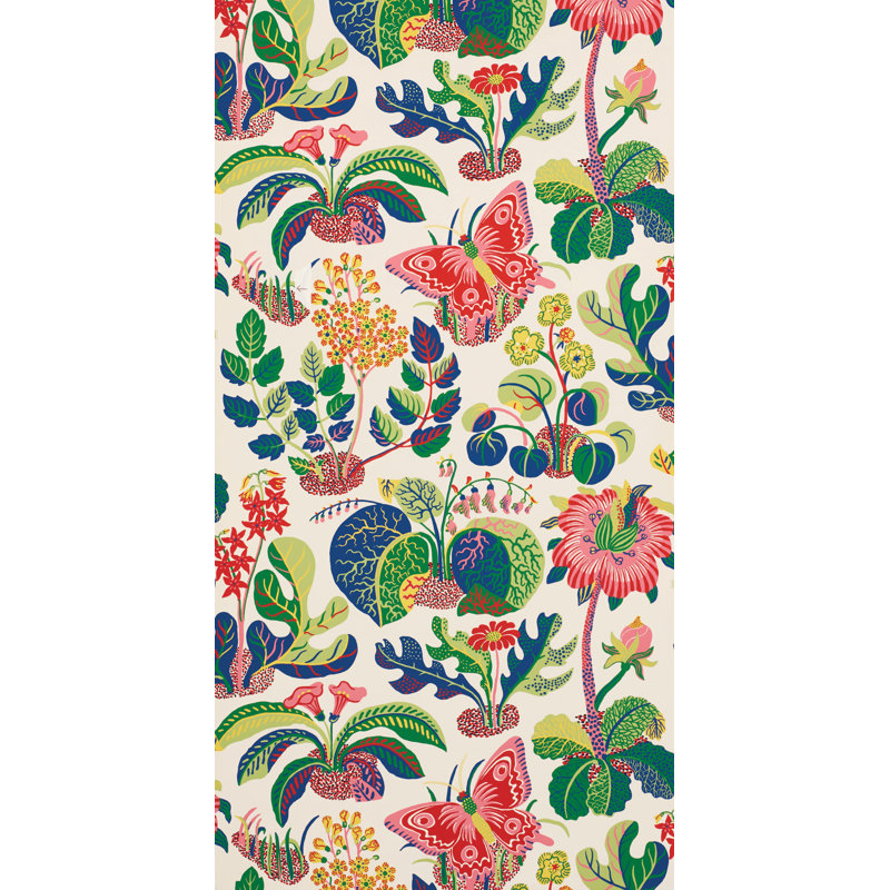 Schumacher Exotic Butterfly 13.5' L x 27" W Wallpaper Roll ...