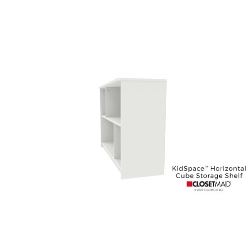 White ClosetMaid 1498 KidSpace 2-Tier Horizontal Storage Shelf